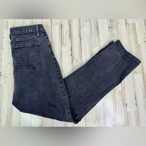 L.L. Bean BeanFlex Jeans Womens 14 M/T Black Denim Stretch Straight Leg
